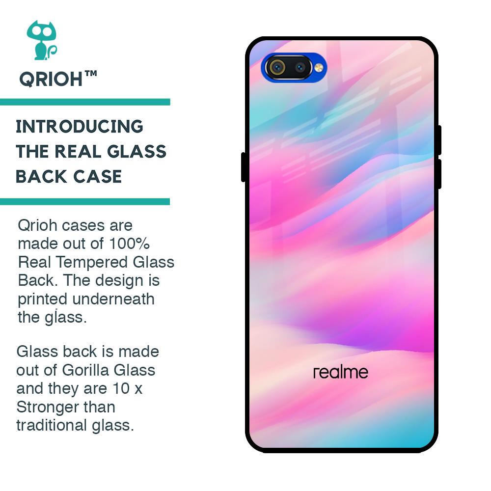 Colorful Waves Glass case for Realme C2