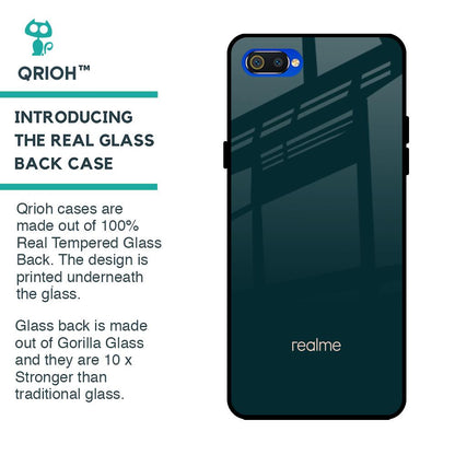 Hunter Green Glass Case For Realme C2