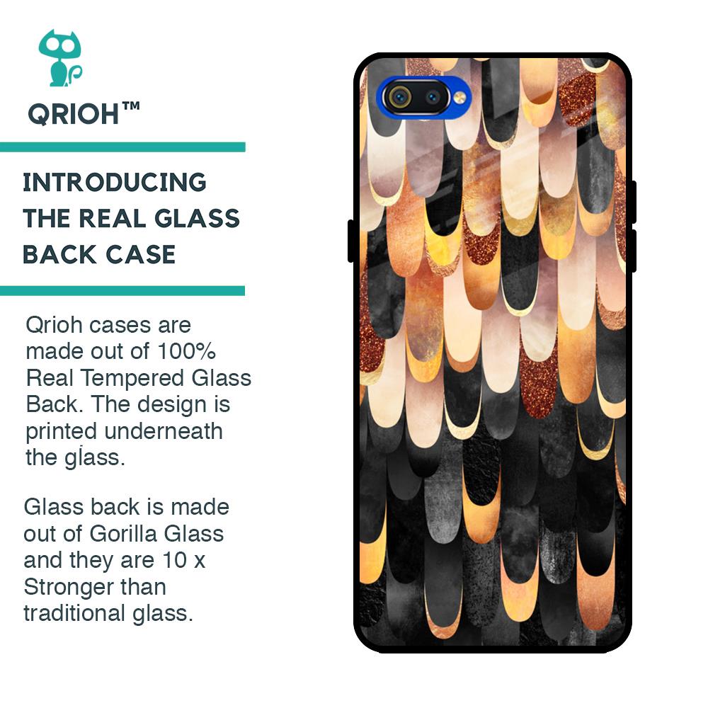 Bronze Abstract Glass Case for Realme C2