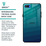 Green Triangle Pattern Glass Case for Realme C2