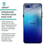 Blue Rhombus Pattern Glass Case for Realme C2