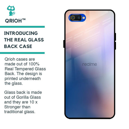 Blue Mauve Gradient Glass Case for Realme C2
