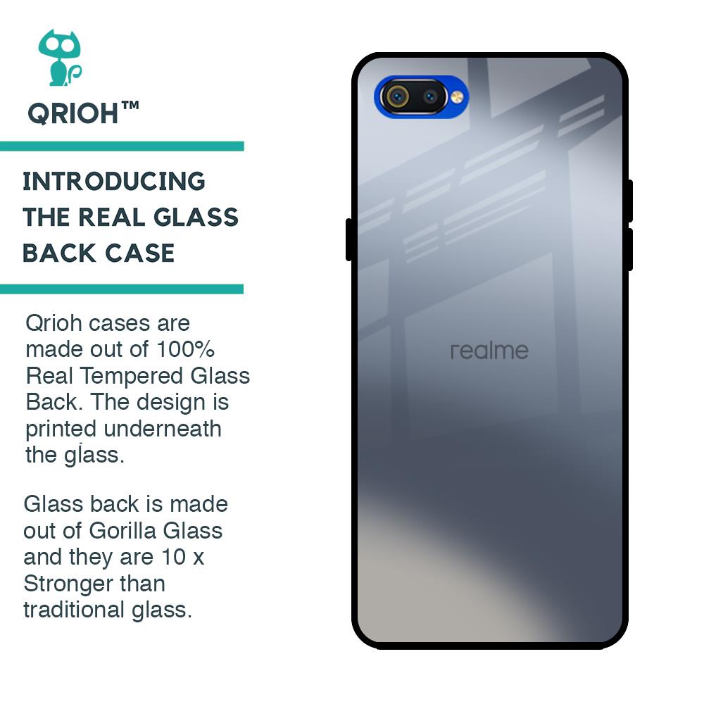 Space Grey Gradient Glass Case for Realme C2