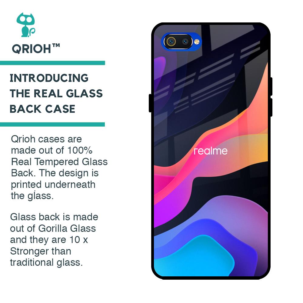 Colorful Fluid Glass Case for Realme C2