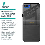 Grey Metallic Glass Case For Realme C2