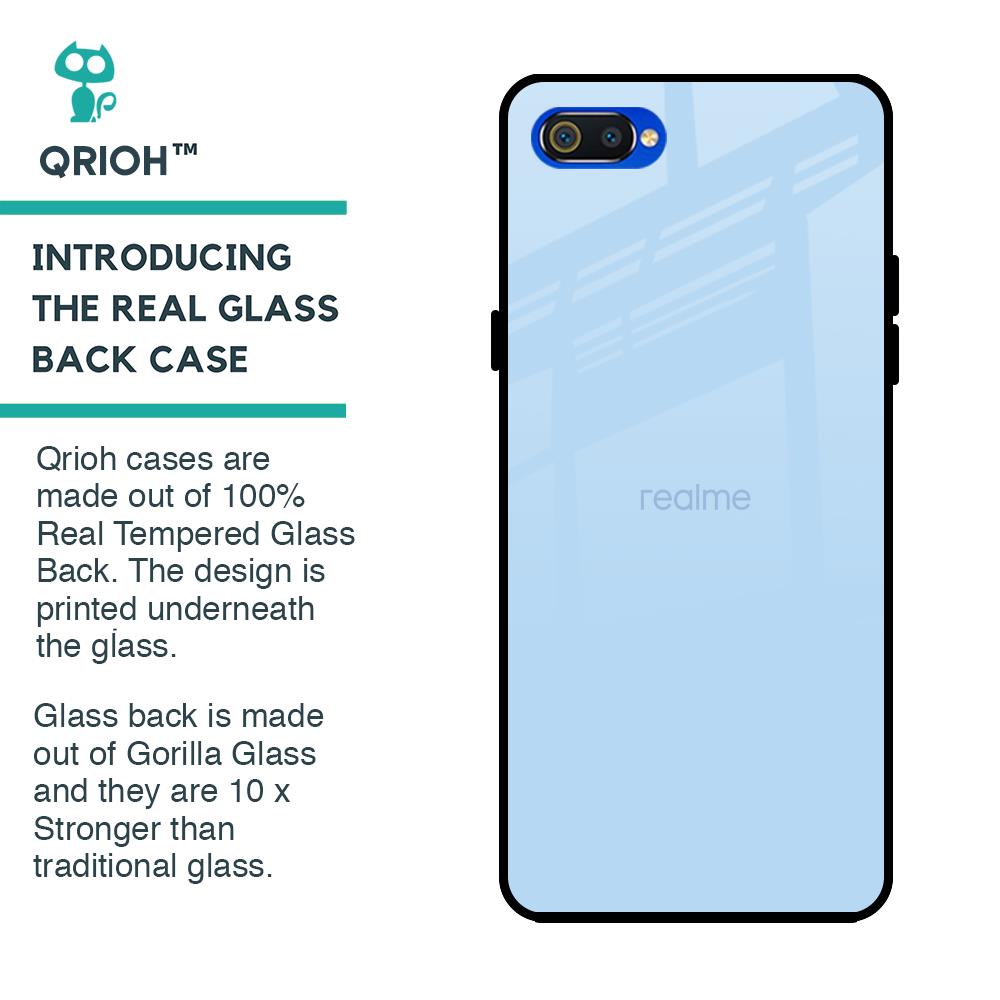 Pastel Sky Blue Glass Case for Realme C2
