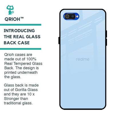 Pastel Sky Blue Glass Case for Realme C2