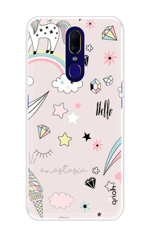 Unicorn Doodle Oppo F11 Back Cover