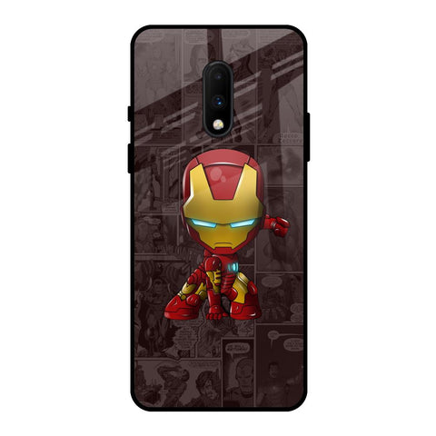 Angry Baby Super Hero OnePlus 7 Glass Back Cover Online
