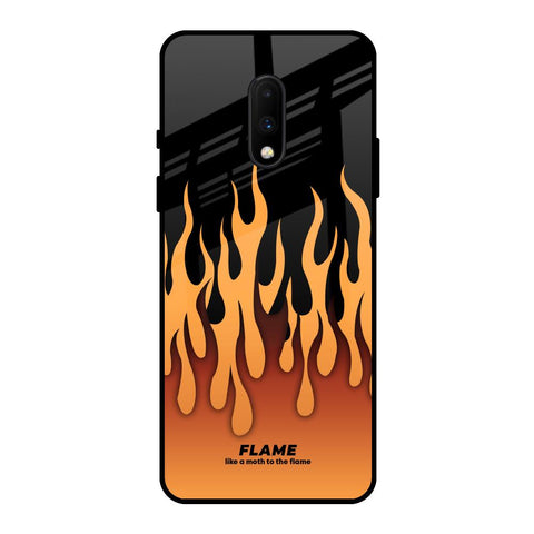 Fire Flame OnePlus 7 Glass Back Cover Online