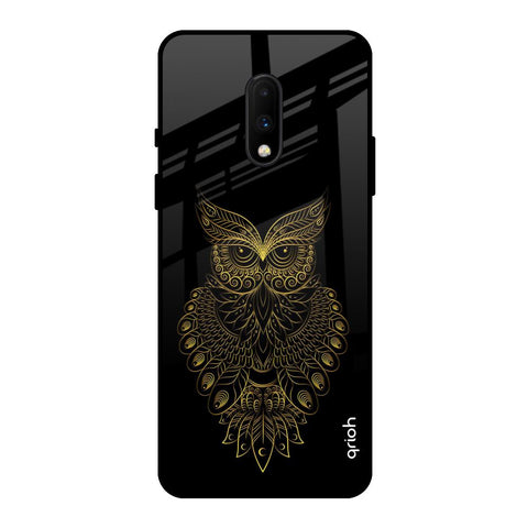Golden Owl OnePlus 7 Glass Back Cover Online