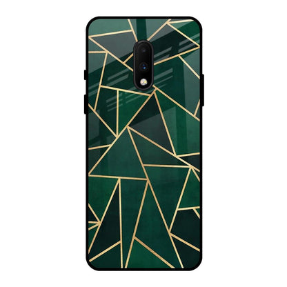 Abstract Green OnePlus 7 Glass Back Cover Online