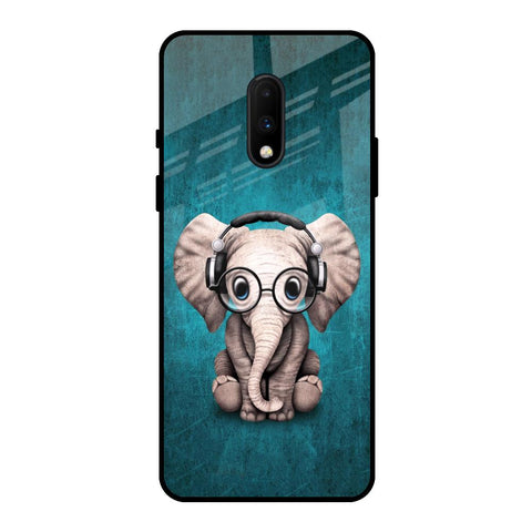 Adorable Baby Elephant OnePlus 7 Glass Back Cover Online