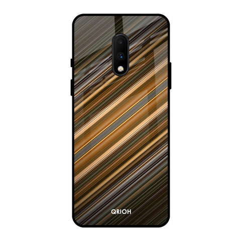 Diagonal Slash Pattern OnePlus 7 Glass Back Cover Online