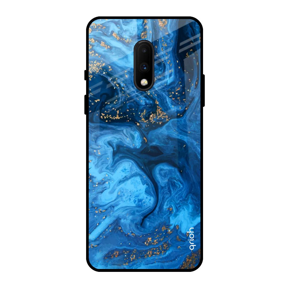 Gold Sprinkle OnePlus 7 Glass Back Cover Online