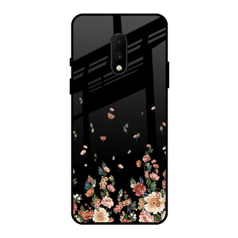 Floating Floral Print OnePlus 7 Glass Back Cover Online