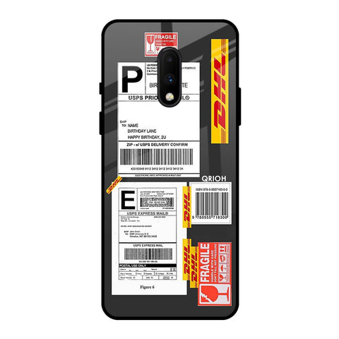 Cool Barcode Label OnePlus 7 Glass Back Cover Online
