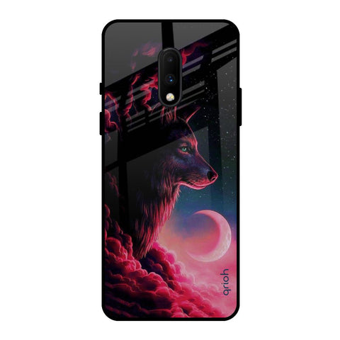Moon Wolf OnePlus 7 Glass Back Cover Online