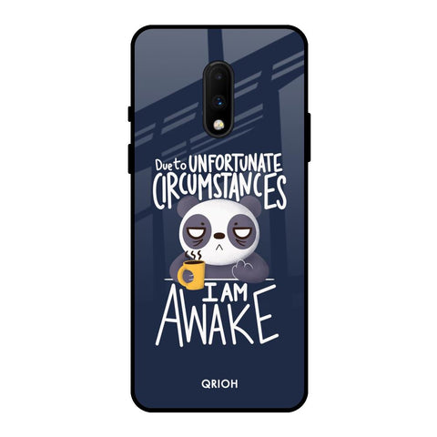 Struggling Panda OnePlus 7 Glass Back Cover Online