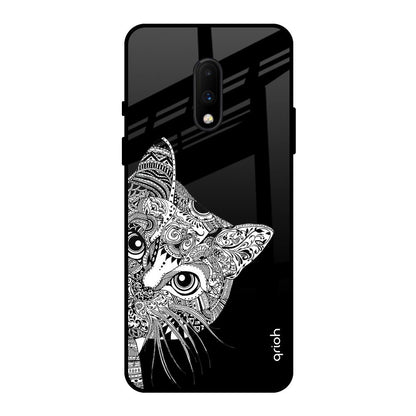 Kitten Mandala OnePlus 7 Glass Back Cover Online