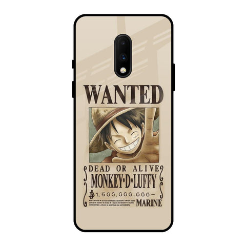 Luffy Wanted OnePlus 7 Glass Back Cover Online