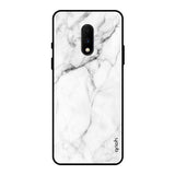 Modern White Marble OnePlus 7 Glass Back Cover Online