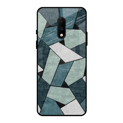 Abstact Tiles OnePlus 7 Glass Back Cover Online