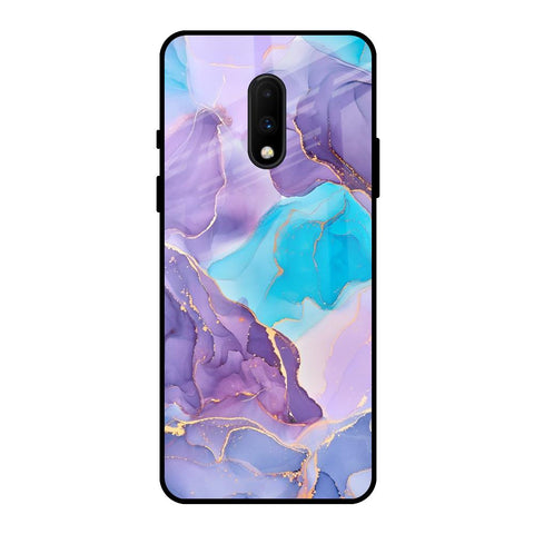 Alcohol ink Marble OnePlus 7 Glass Back Cover Online