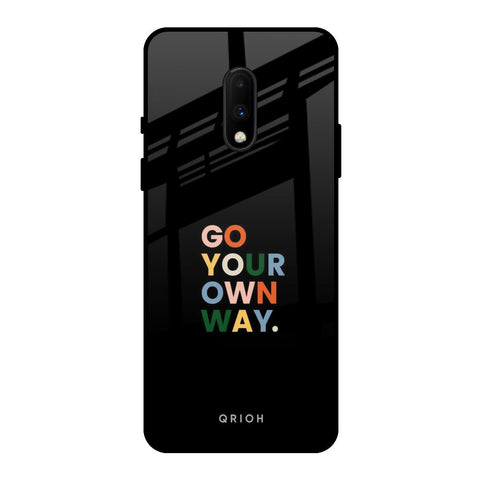 Go Your Own Way OnePlus 7 Glass Back Cover Online