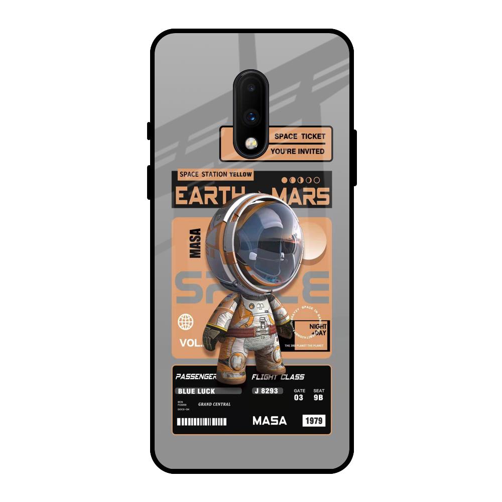 Space Ticket OnePlus 7 Glass Back Cover Online