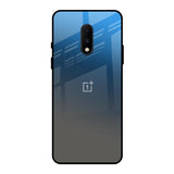 Blue Grey Ombre OnePlus 7 Glass Back Cover Online
