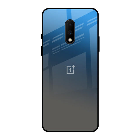 Blue Grey Ombre OnePlus 7 Glass Back Cover Online