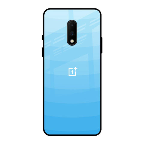 Wavy Blue Pattern OnePlus 7 Glass Back Cover Online