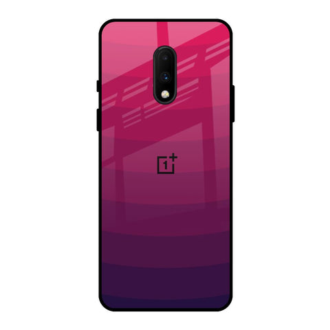 Wavy Pink Pattern OnePlus 7 Glass Back Cover Online
