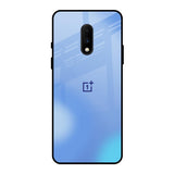Vibrant Blue Texture OnePlus 7 Glass Back Cover Online