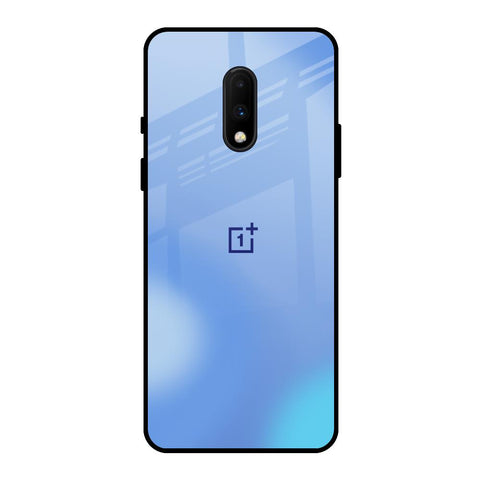 Vibrant Blue Texture OnePlus 7 Glass Back Cover Online