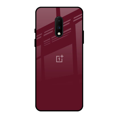 Classic Burgundy OnePlus 7 Glass Back Cover Online