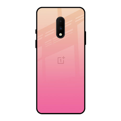 Pastel Pink Gradient OnePlus 7 Glass Back Cover Online