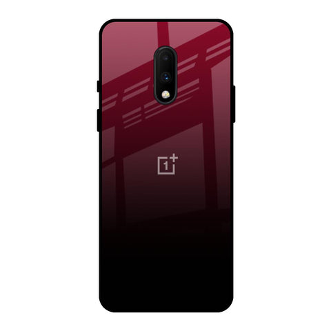 Wine Red OnePlus 7 Glass Back Cover Online