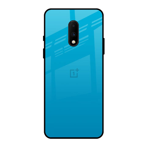 Blue Aqua OnePlus 7 Glass Back Cover Online