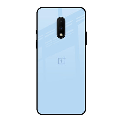 Pastel Sky Blue OnePlus 7 Glass Back Cover Online