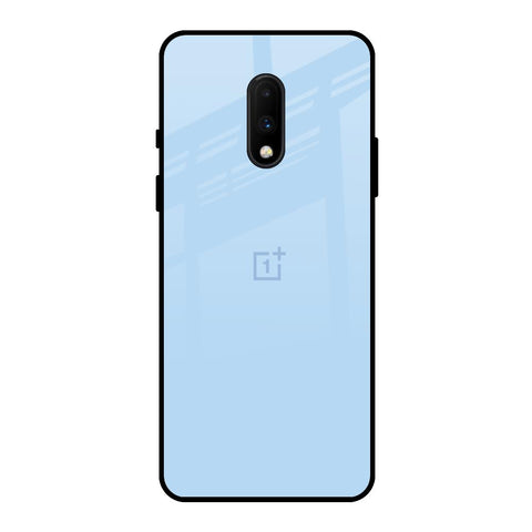 Pastel Sky Blue OnePlus 7 Glass Back Cover Online