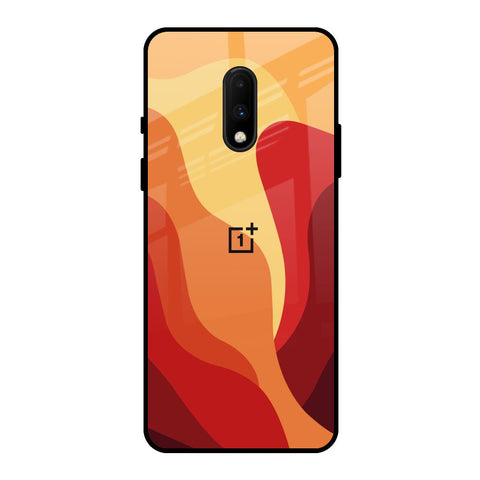 Magma Color Pattern OnePlus 7 Glass Back Cover Online