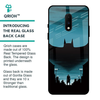 Cyan Bat Glass Case for OnePlus 7