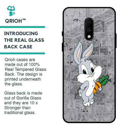 Cute Baby Bunny Glass Case for OnePlus 7