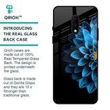 Half Blue Flower Glass Case for OnePlus 7
