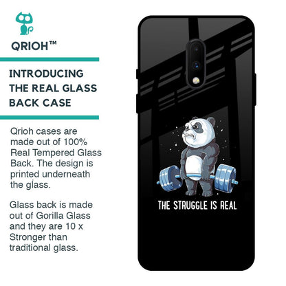 Real Struggle Glass Case for OnePlus 7