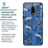 Blue Cheetah Glass Case for OnePlus 7