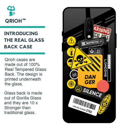 Danger Signs Glass Case for OnePlus 7