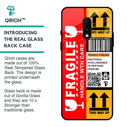 Handle With Care Glass Case for OnePlus 7